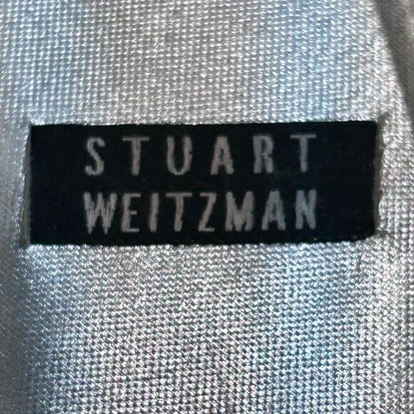 Stuart Weitzman Lame Dressy Pumps Size 8.5 Silver Matte Slingback Mesh Detail - Picture 15 of 16